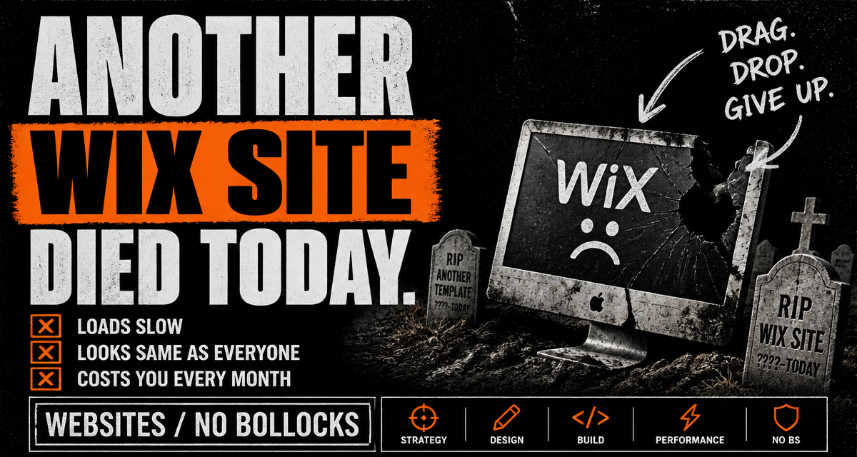 Another Wix site died today — loads slow, looks same as everyone, costs every month