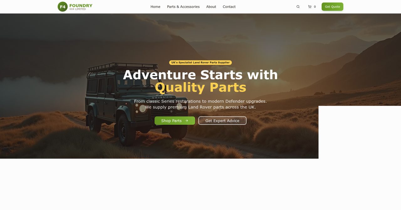 Foundry 4x4 — E-commerce