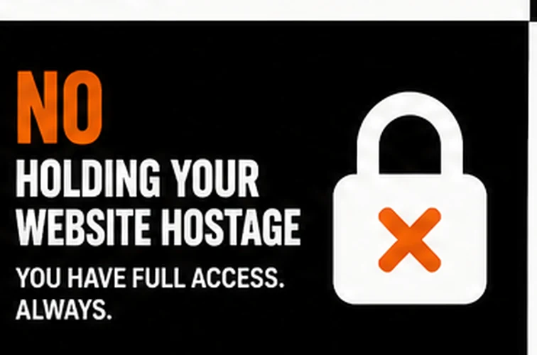 No holding your website hostage — you have full access, always