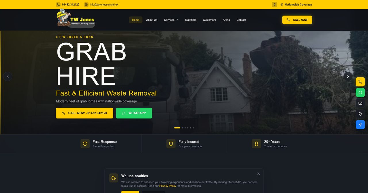 T W Jones & Sons Ltd — Waste & skip hire